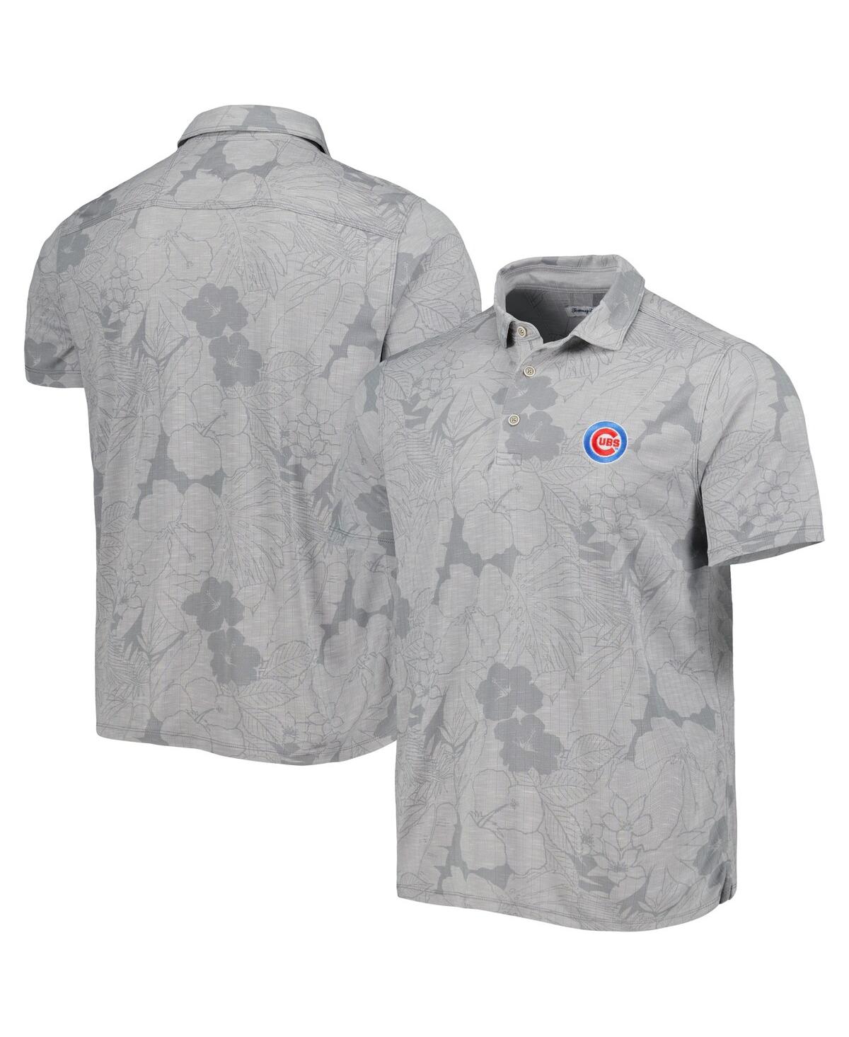 Shop Tommy Bahama Men's  Gray Chicago Cubs Miramar Blooms Polo Shirt