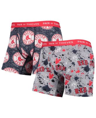Men's Gray, Navy Boston Red Sox Super Fit 2-Pack Boxer Briefs Set