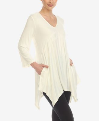 White Mark Women's Empire Waist Tunic Top - Macy's