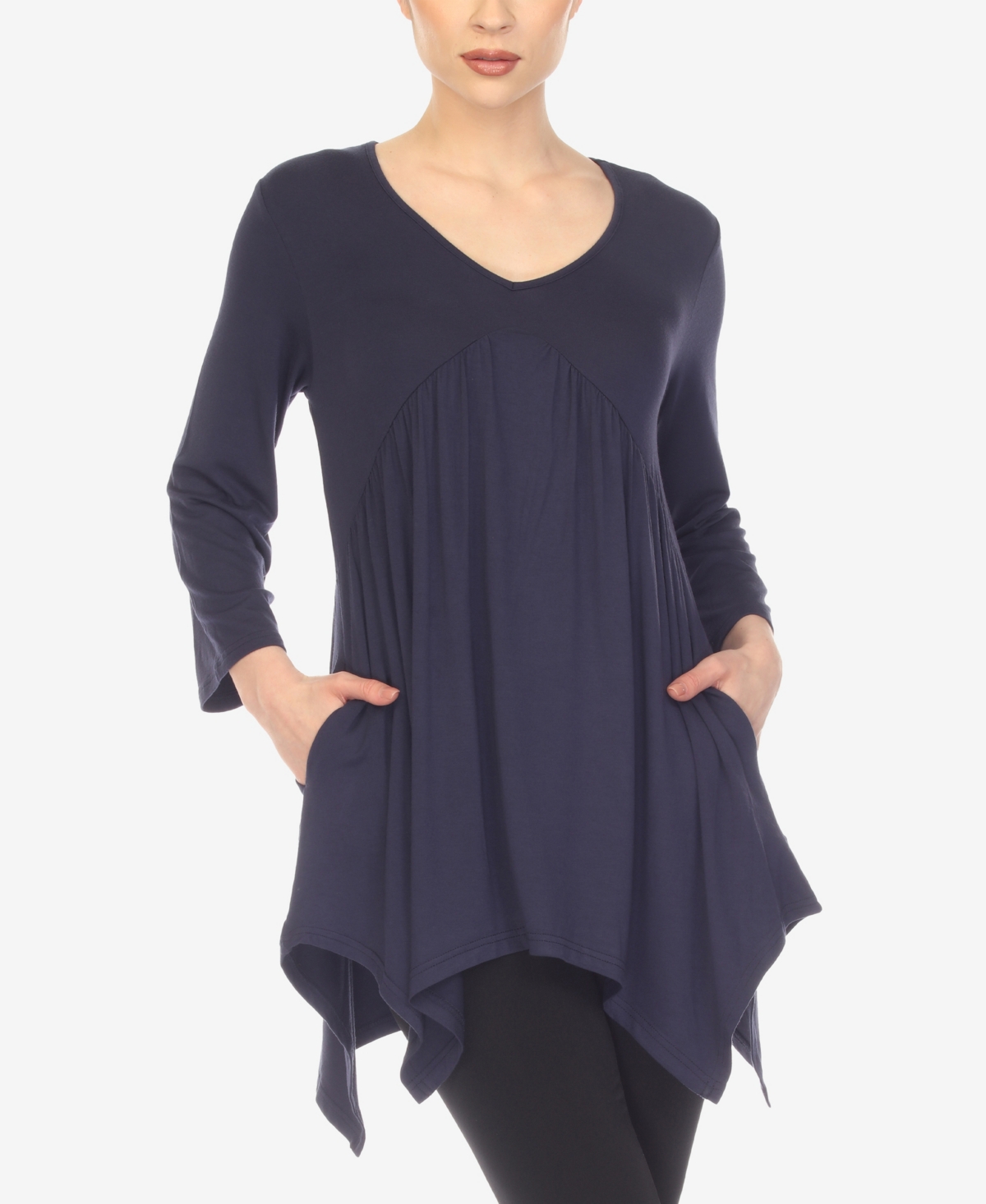 White Mark Women s Empire Waist Tunic Top Smart Closet