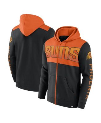 Men's Black, Orange Phoenix Suns Skyhook Colorblock Full-Zip Hoodie