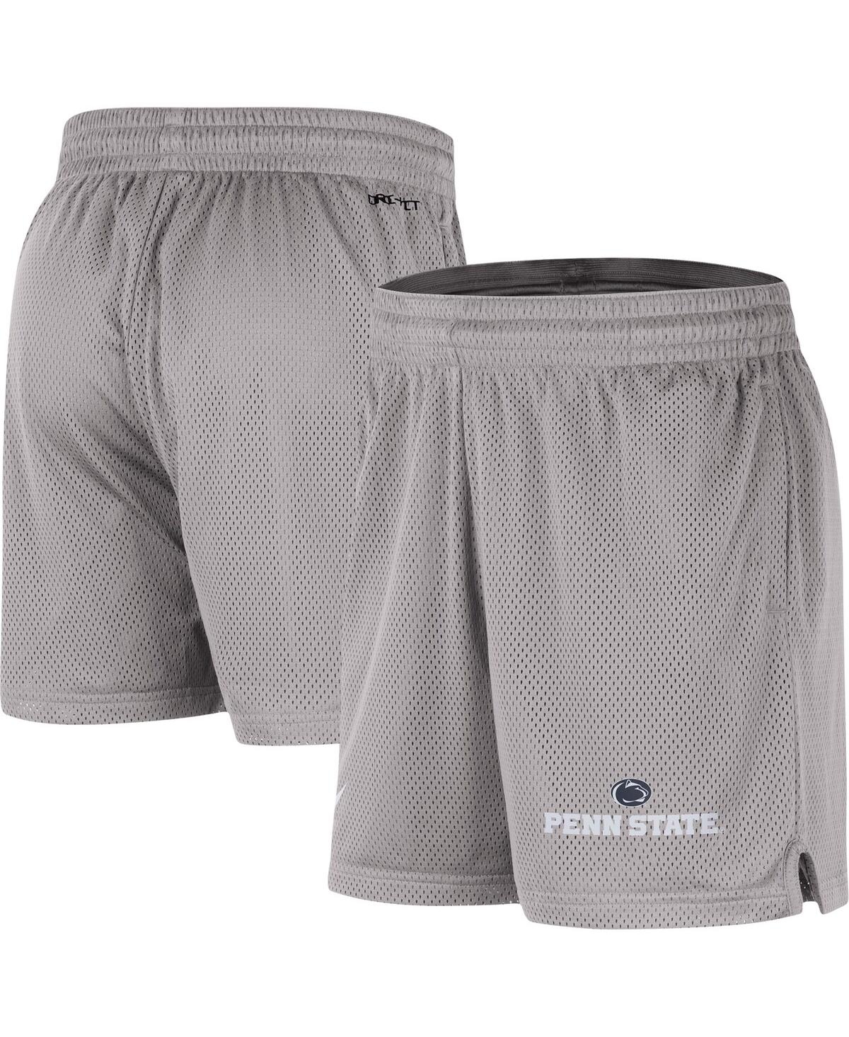 Shop Nike Men's  Gray Penn State Nittany Lions Mesh Performance Shorts