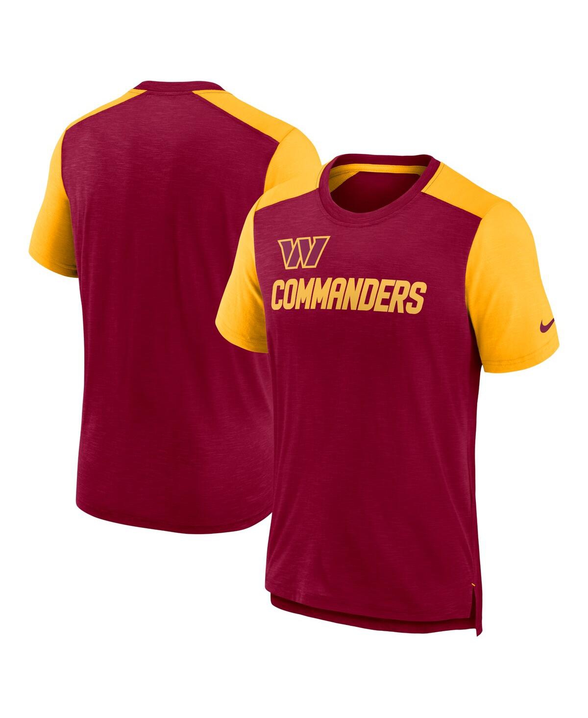 Men's Nike Heathered Gold Washington Commanders Color Block Team Name T-shirt - Heathered Gold