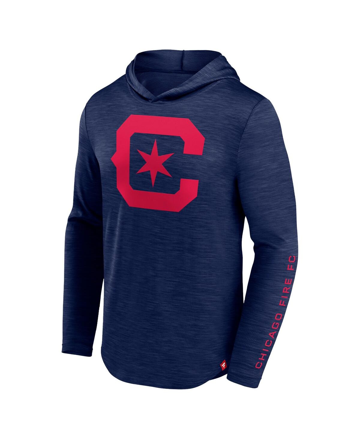 Shop Fanatics Men's  Navy Chicago Fire First Period Space-dye Pullover Hoodie