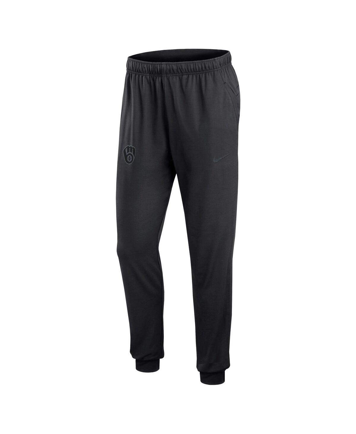 Men's NikeMilwaukee Brewers Authentic Collection Travel Performance Pants - Black