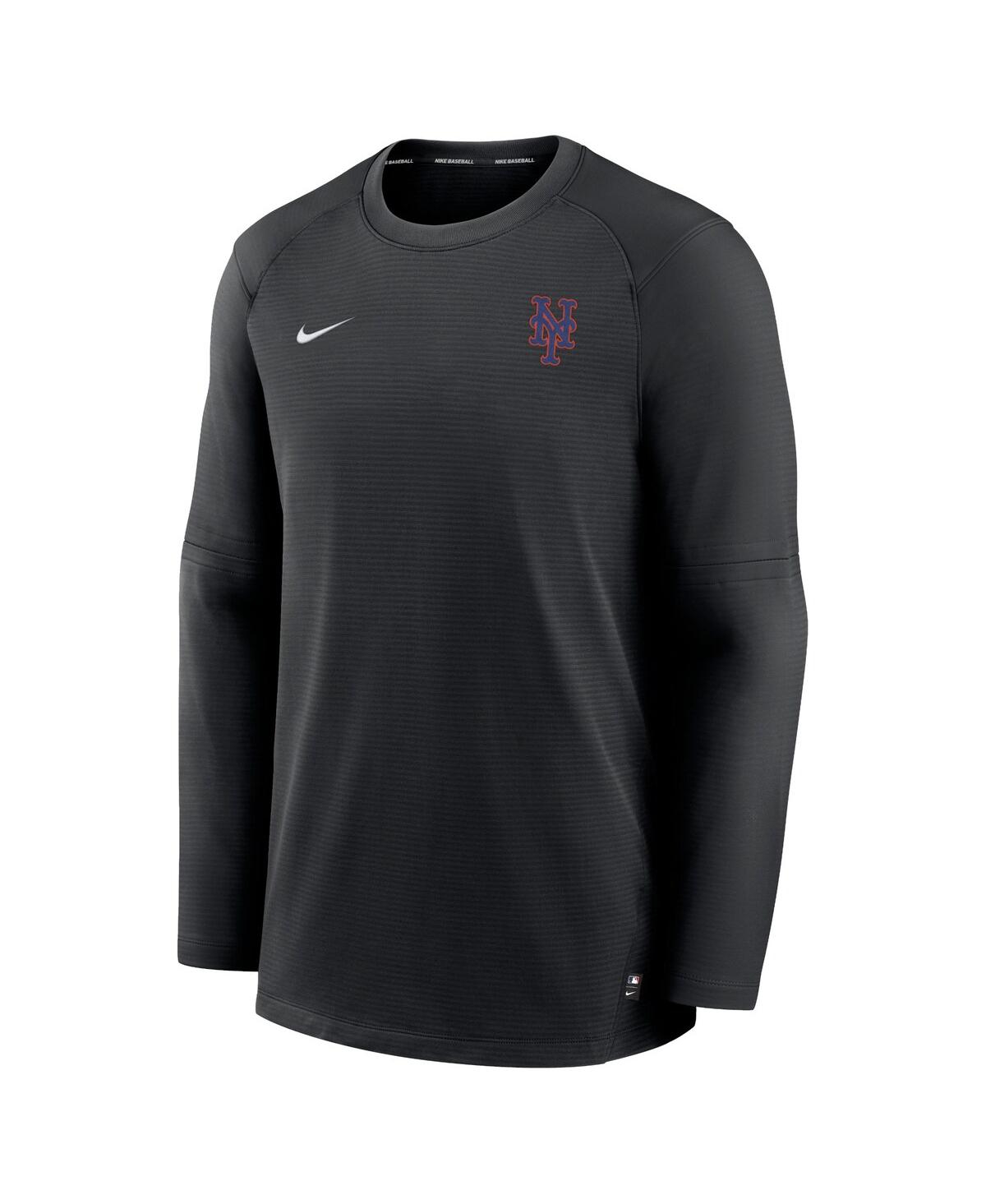 Men's Nike Black New York Mets Authentic Collection Logo Performance Long Sleeve T-Shirt