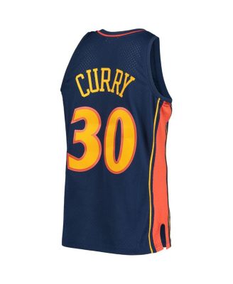 Men's Stephen Curry Navy Golden State Warriors 2009-10 Hardwood Classics Swingman Player Jersey