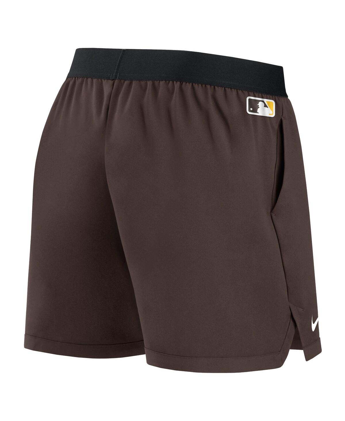 Nike Women's  Brown San Diego Padres Authentic Collection Team Performance Shorts In Brown