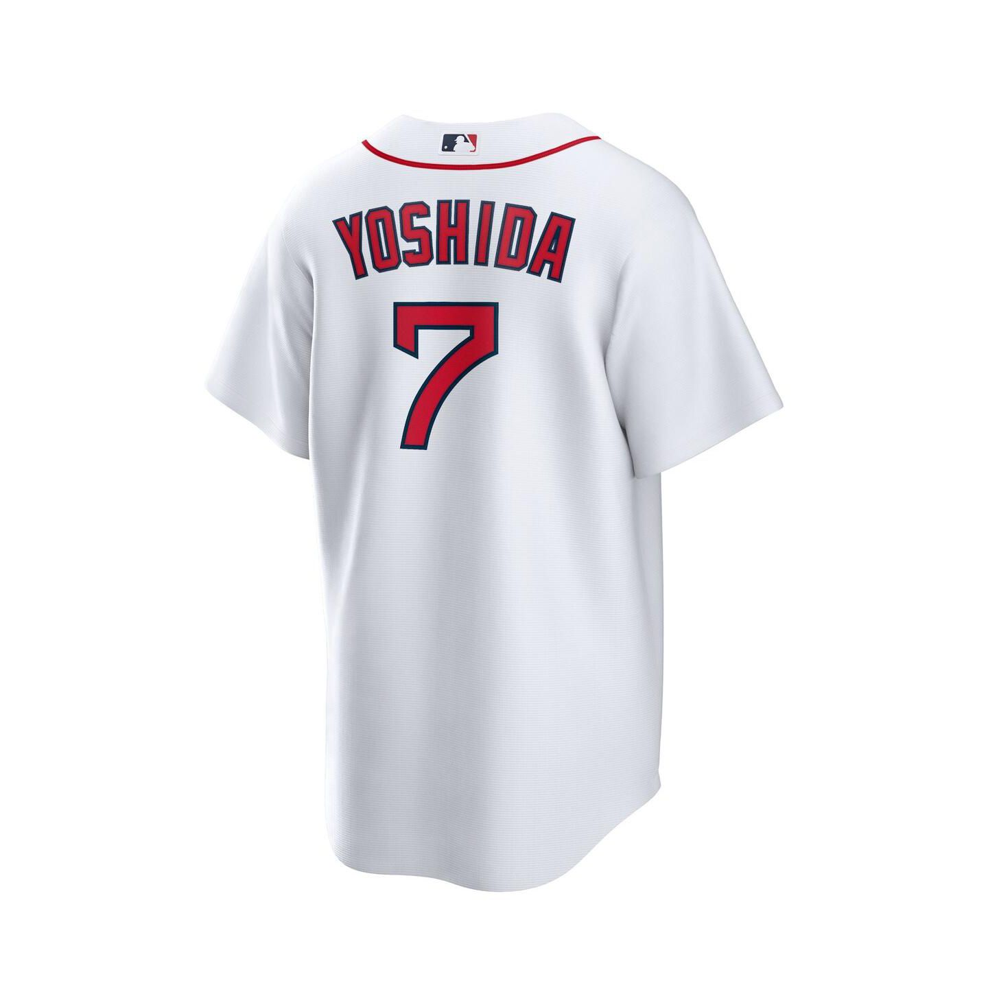 Мужской топ Nike Masataka Yoshida White Boston Red Sox Home Official Replica Player Jersey — фото 4