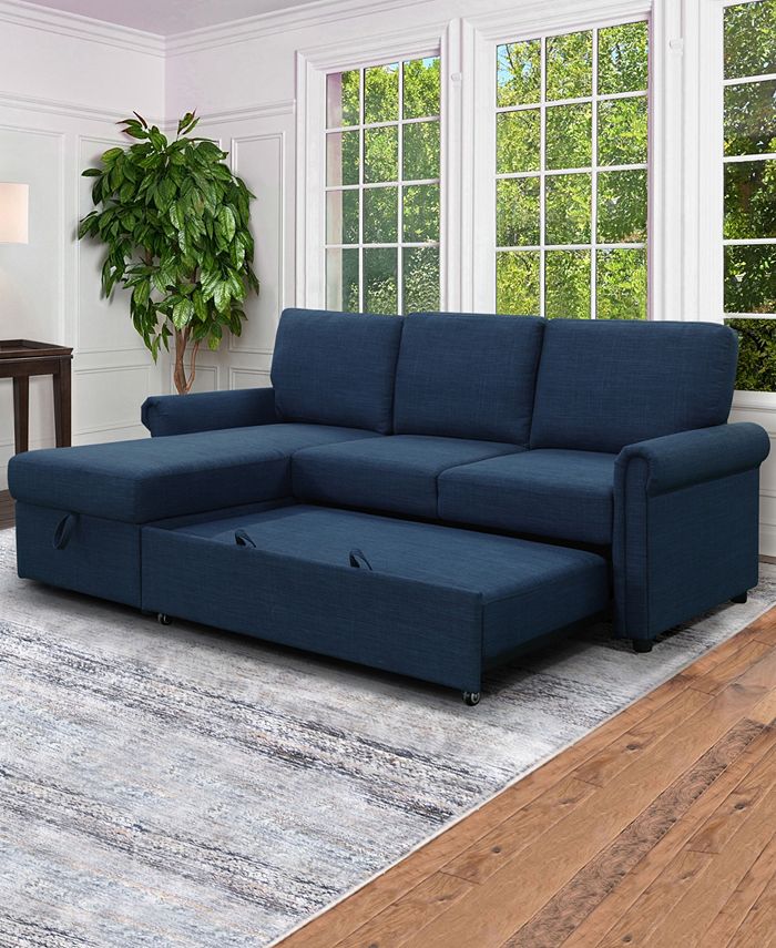 Abbyson Living Hamilton 2 Piece Storage Sofa Bed Reversible Sectional