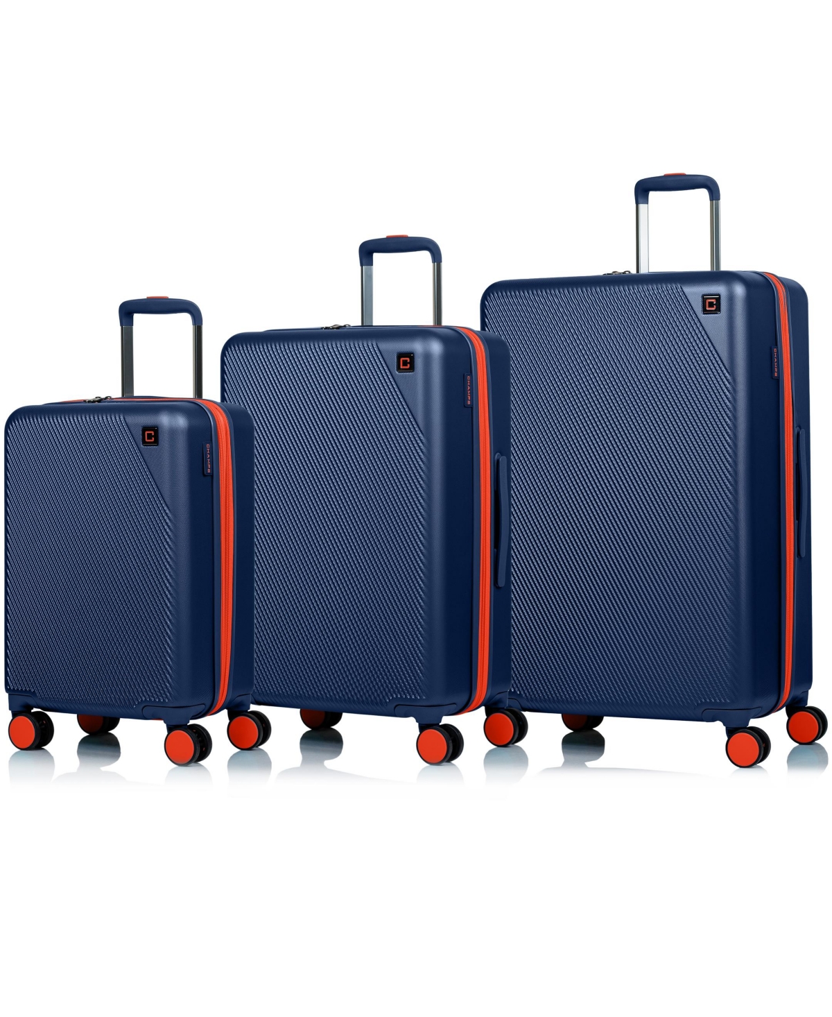Champs 3-piece Fresh Hardside Luggage Set In Navy