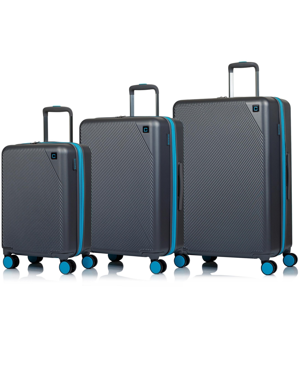 Champs 3-piece Fresh Hardside Luggage Set In Gray