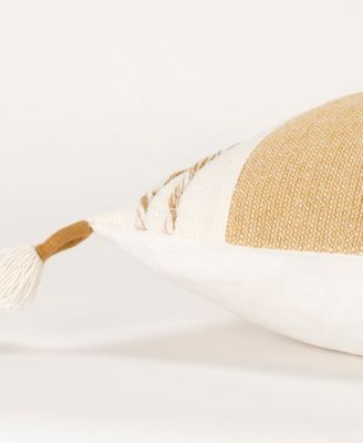 Modern Stripe Tassal Decorative Pillow, 20" X 20"