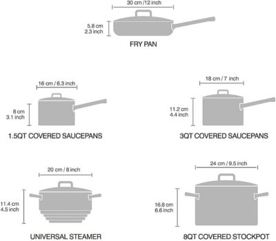 Cooks Standard Multi-ply Clad Stainless Steel 10-Piece Cookware Set ...