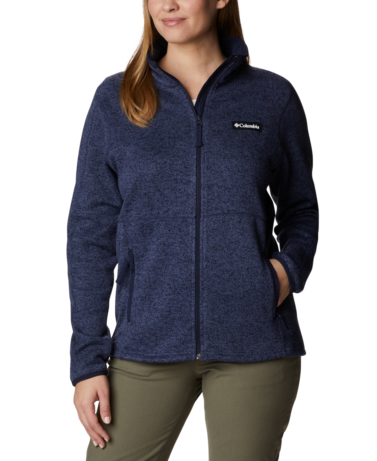 Columbia Women's Sweater Weather Full-zip Jacket In Dark Nocturnal