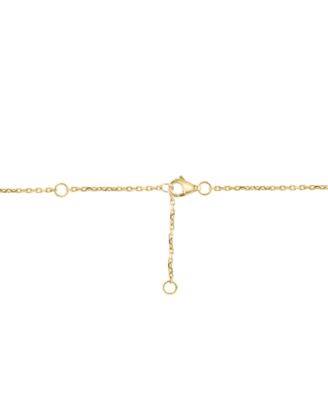 EFFY&reg; Diamond Mama Double Heart x" Pendant Necklace (1/5 ct. t.w.) in 14k Gold