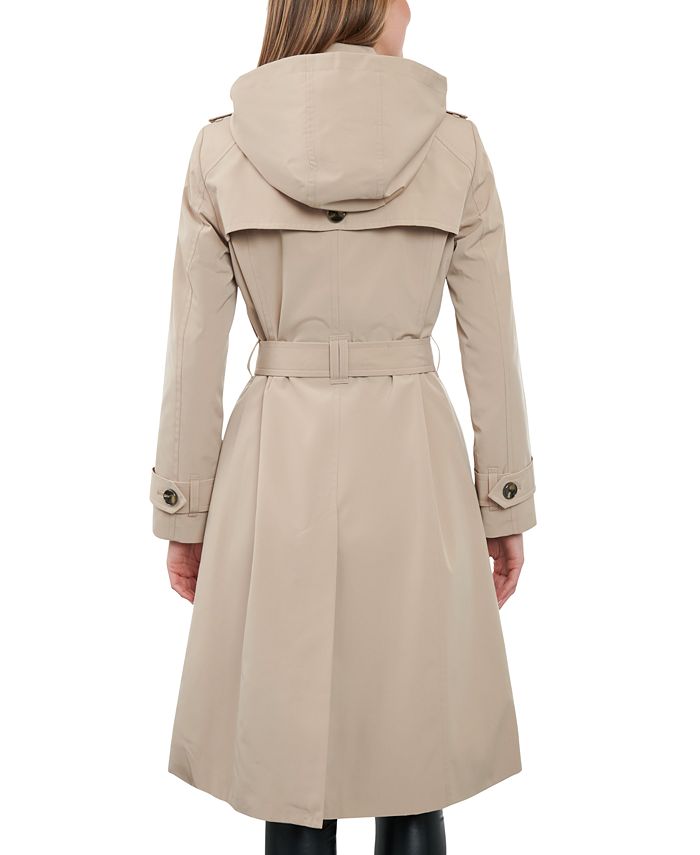 London Fog Women's Single-Breasted Hooded Trench Coat - Macy's