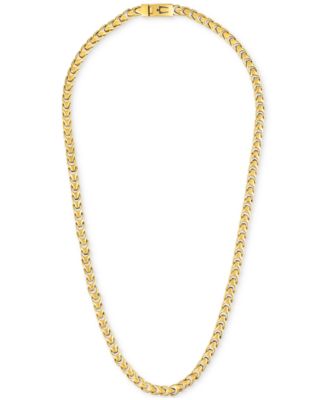 Men's Link Chain 24" Necklace in Gold-Plated Stainless Steel