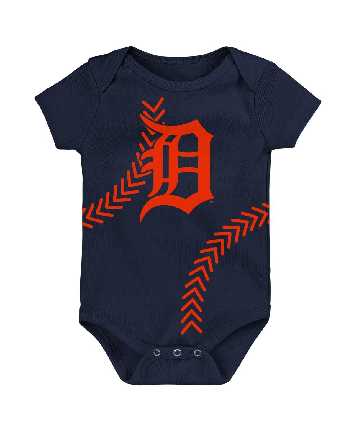 Outerstuff Babies' Newborn And Infant Boys And Girls Navy Detroit Tigers Running Home Bodysuit