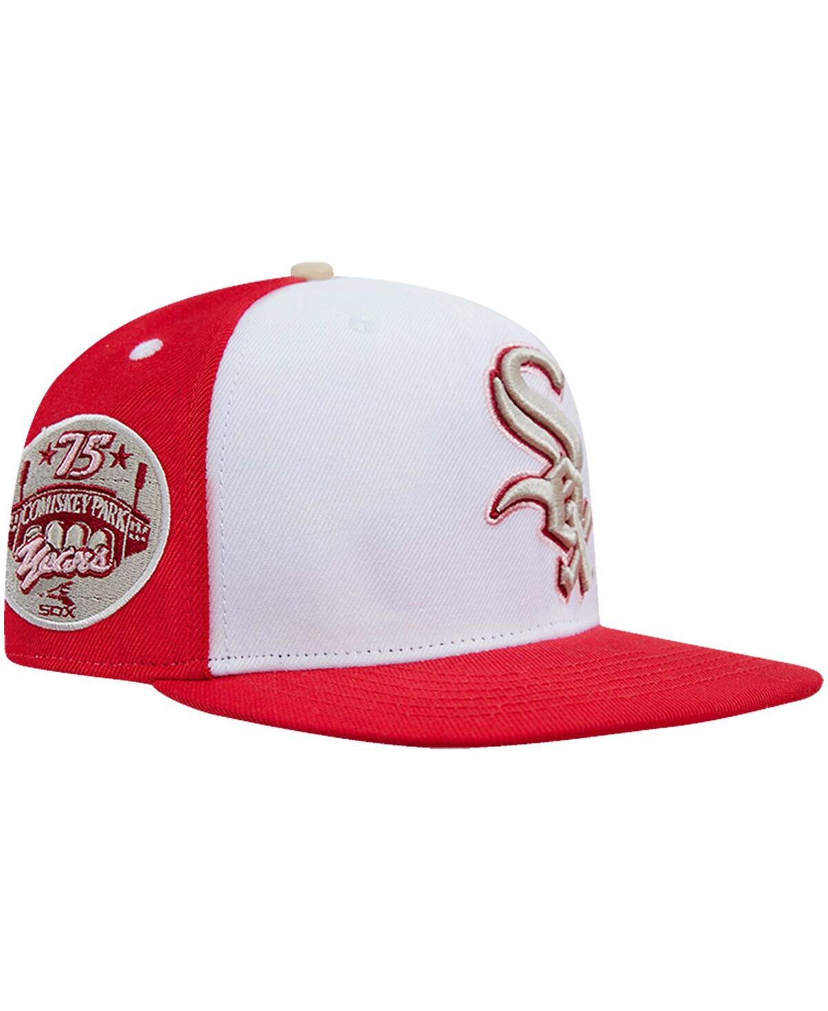 Shop Pro Standard Men's  White, Red Chicago White Sox Strawberry Ice Cream Drip Snapback Hat In White,red