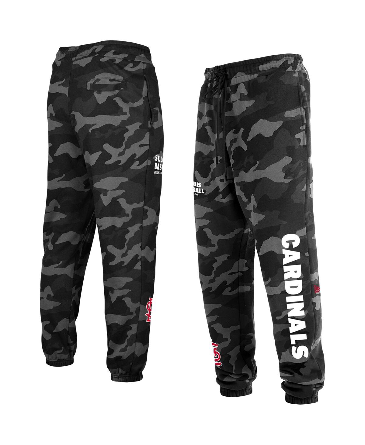 Shop New Era Men's  Black St. Louis Cardinals Camo Jogger Pants