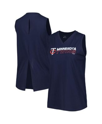 Women's Navy Minnesota Twins Paisley Chase V-Neck Tank Top