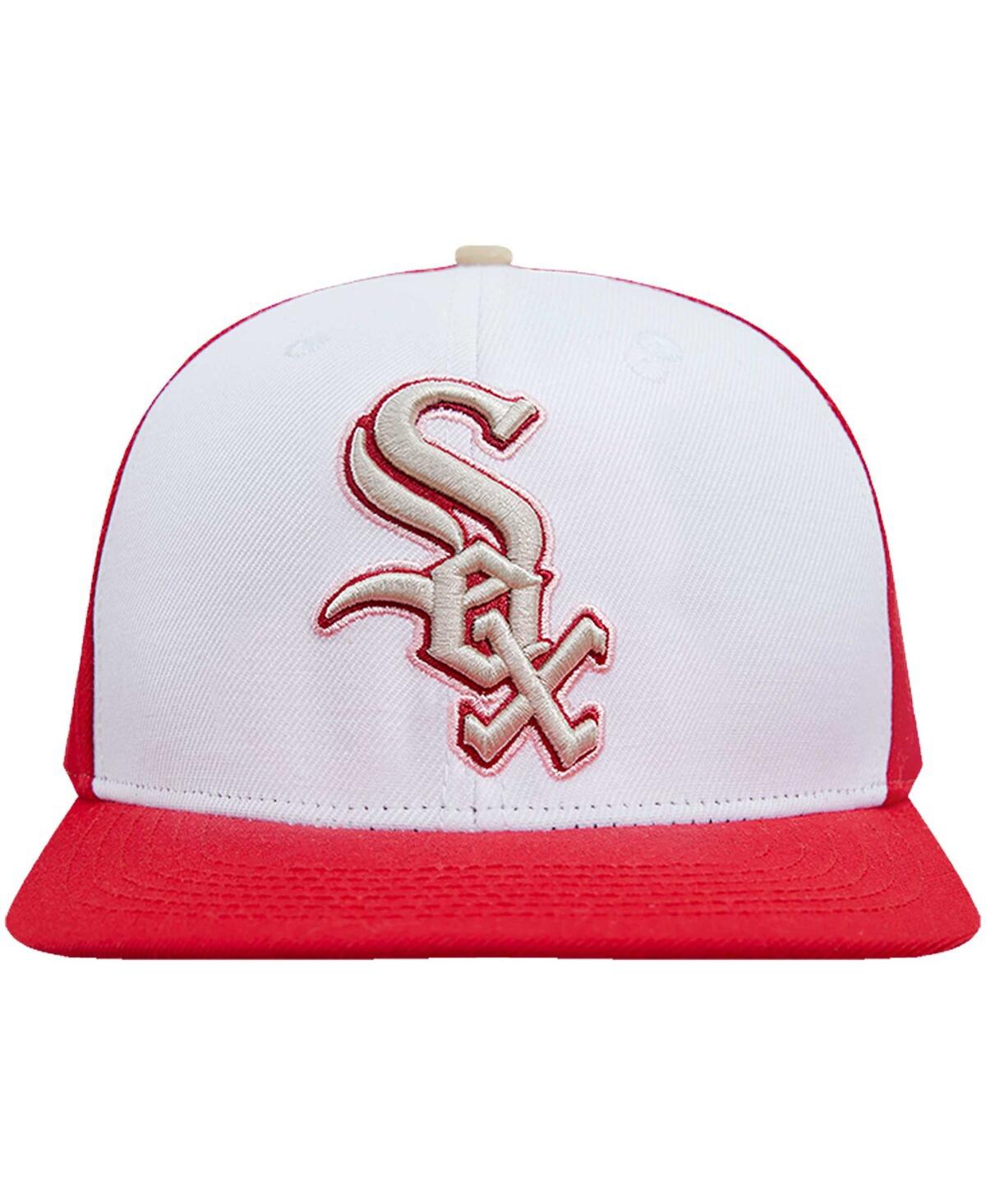 Shop Pro Standard Men's  White, Red Chicago White Sox Strawberry Ice Cream Drip Snapback Hat In White,red
