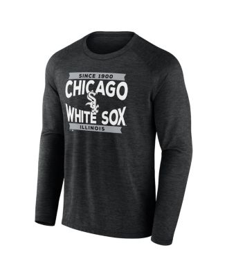 Men's Black Chicago White Sox Heroic Play Raglan Long Sleeve T-shirt