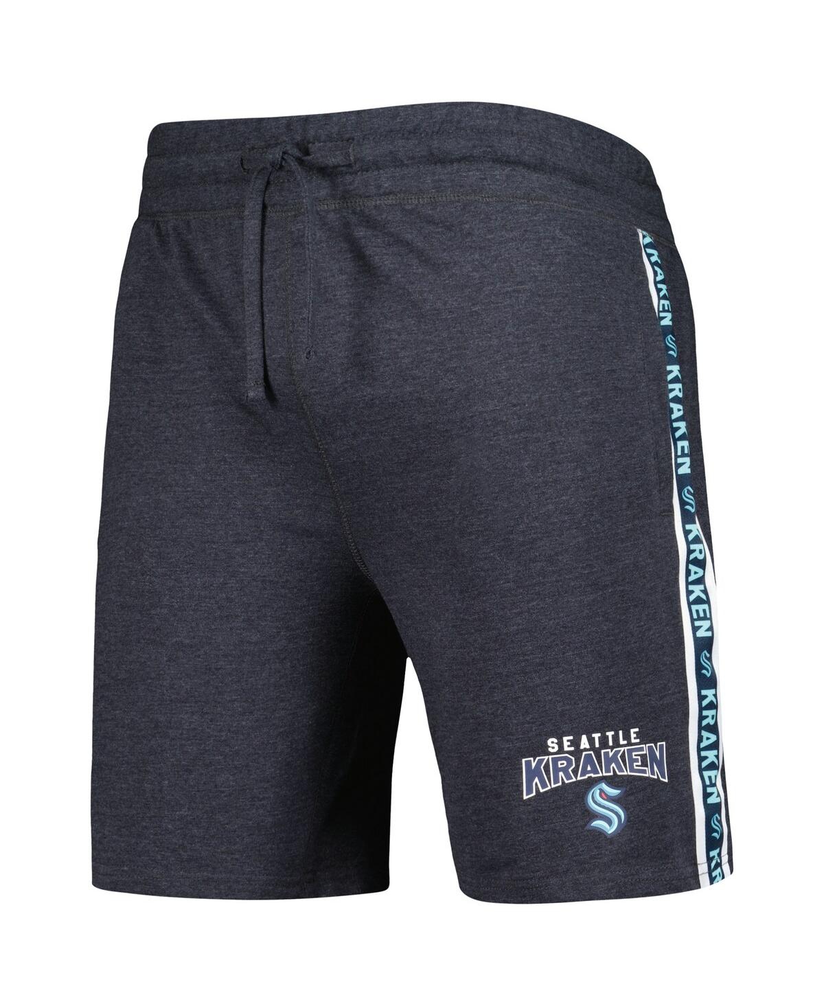 Concepts Sport Charcoal Seattle Kraken Team Stripe Shorts In Charcoal