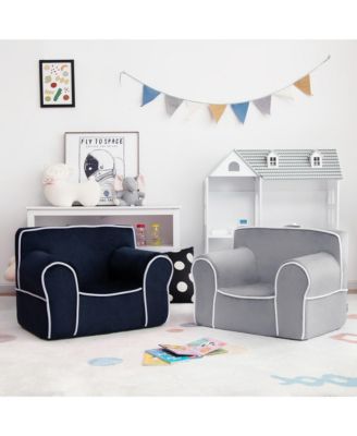 Kids Sofa Toddler Foam Filled Armchair Velvet Fabric Baby
