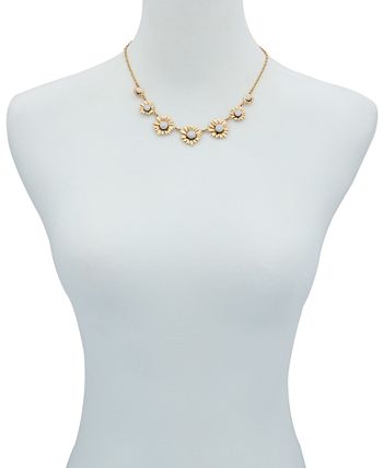 T Tahari Gold Tone Sunflower Pendant Necklace Macy s