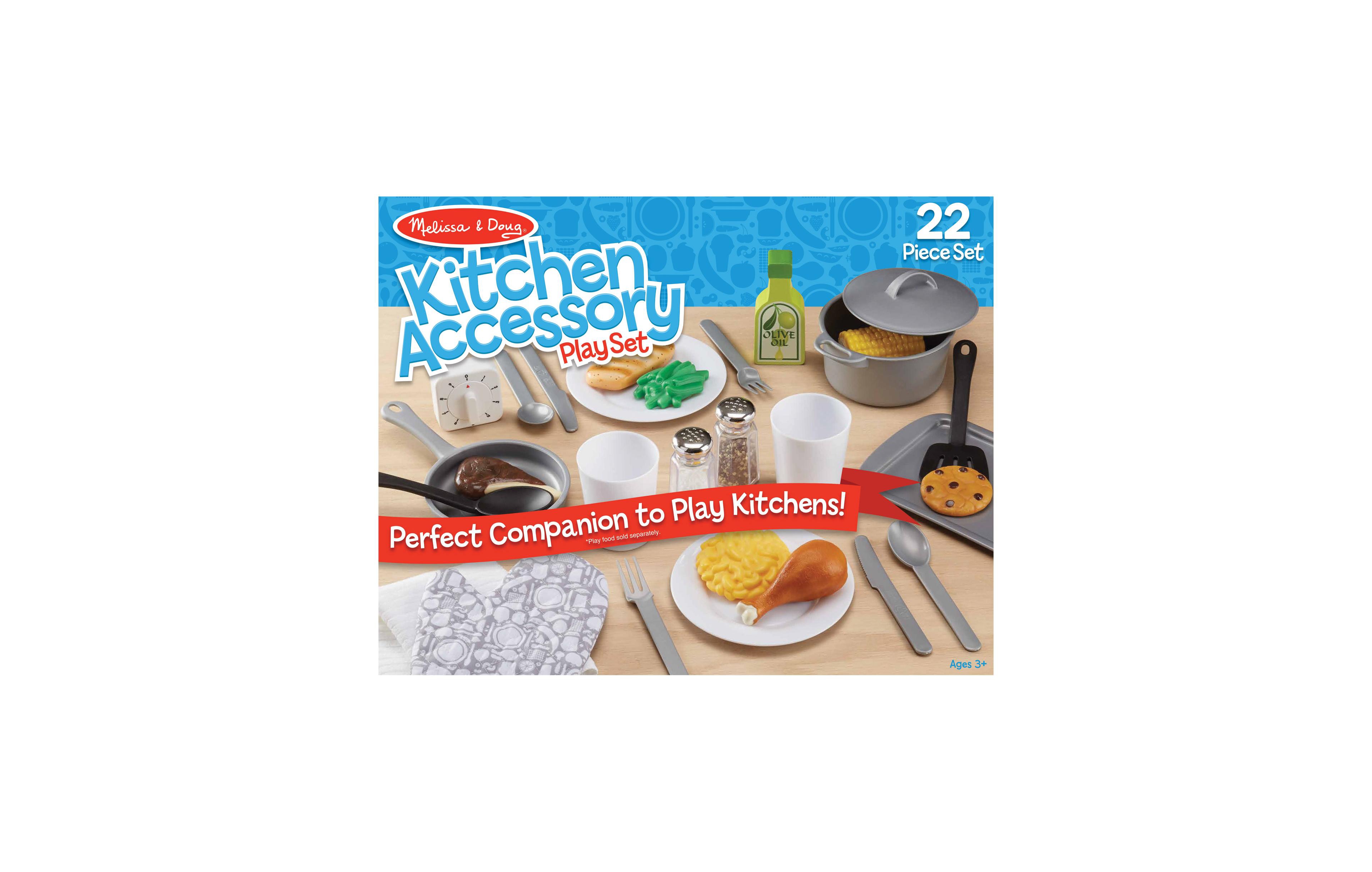 Melissa & Doug 22-Piece Play Kitchen Accessories Set