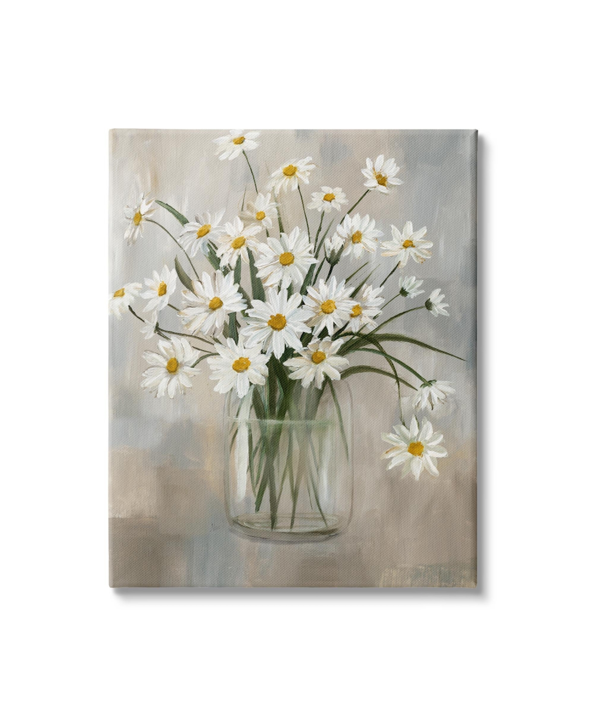 Stupell Industries Daisy Bloom Abstract Flowers Canvas Wall Art, 16" X 1.5" X 20" In Multi-color
