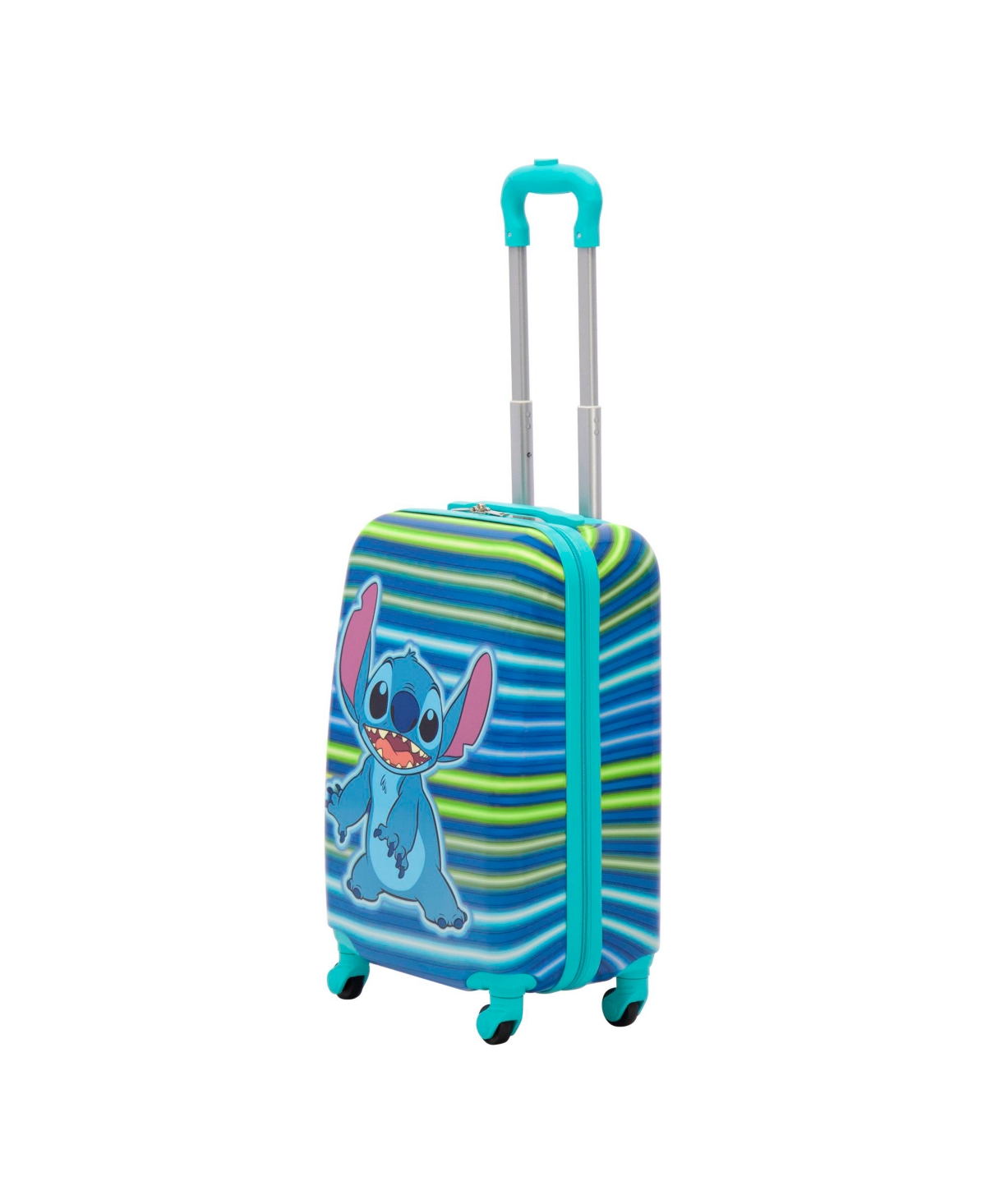 Ful Disney  Stitch Neon All Over Print Kids 21" Luggage In Turquoise
