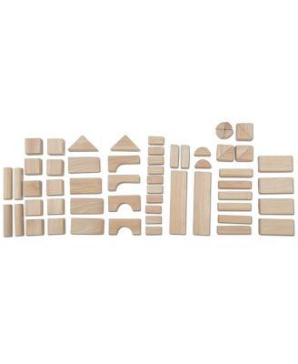 Melissa & Doug Standard Unit Solid-Wood Building Blocks With Wooden Storage Tray (60 pcs)