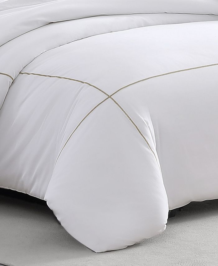 Vera Wang Zig Zag Cotton Sateen Duvet Cover Set, Queen Macy's