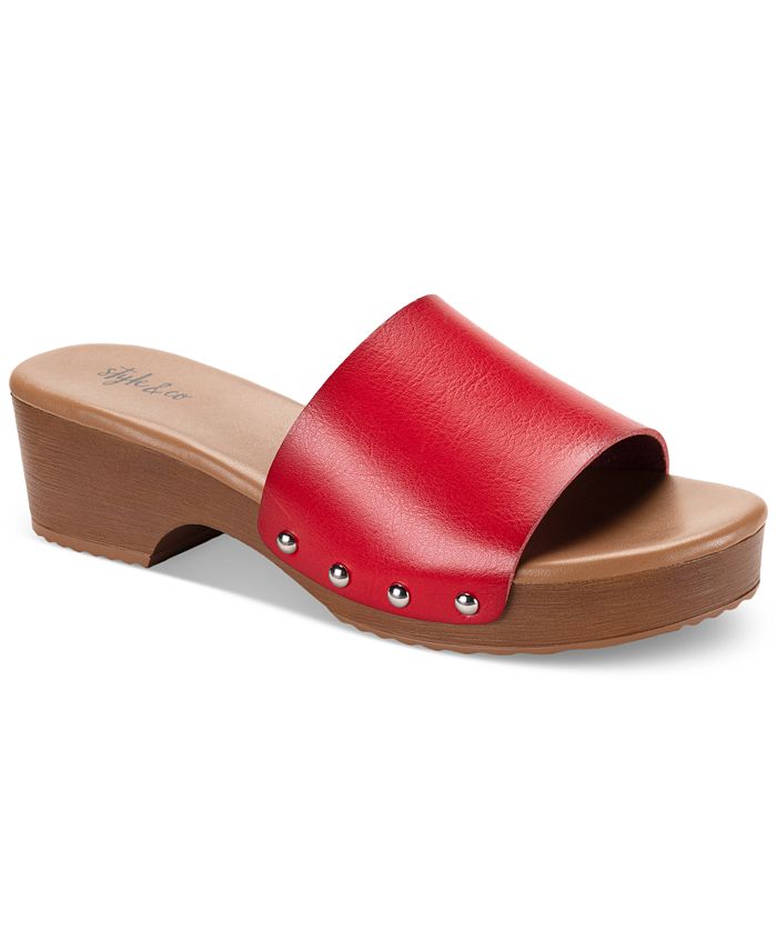 Red sandals macy's 2025