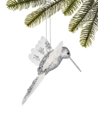 Holiday Lane - Shine Bright Feathered Glitter Hummingbird Ornament