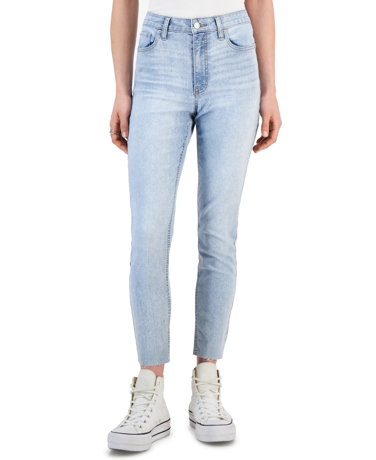 Women's Cut-Hem Mid-Rise Skinny Denim Jeans - Easy Breeze