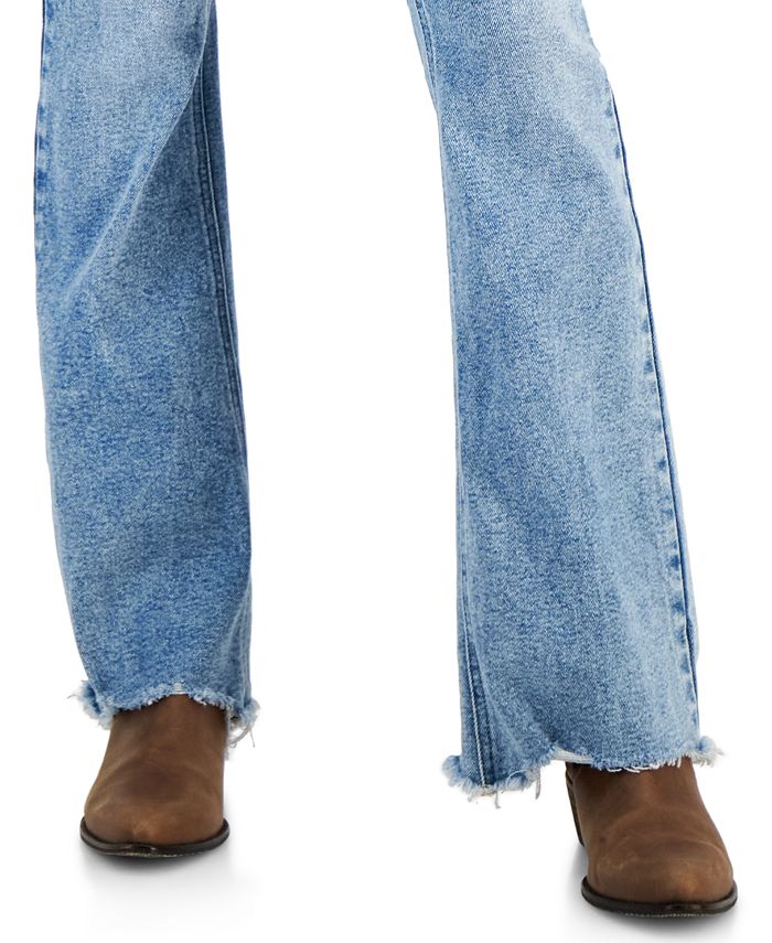 Tinseltown Juniors' HighRise ButtonFront FlareHem Jeans, Created for