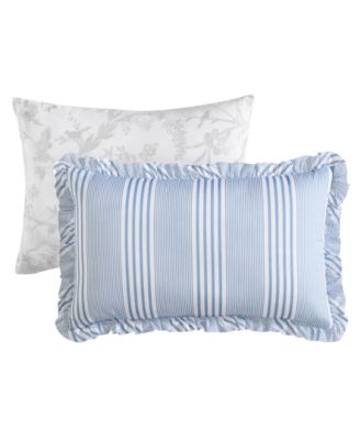 Branch Toile Cotton Reversible 7 Piece Comforter Set, Full/Queen