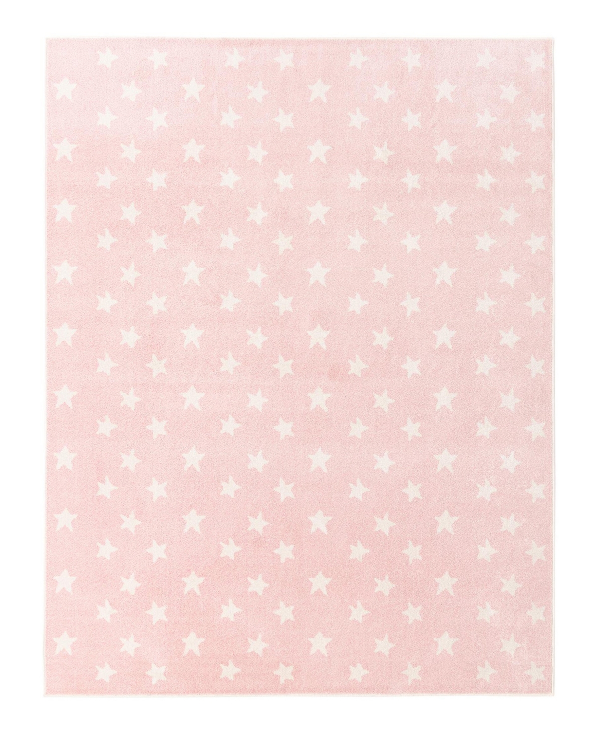 Bayshore Home Campy Kids Stars 7'10" X 10' Area Rug In Pink