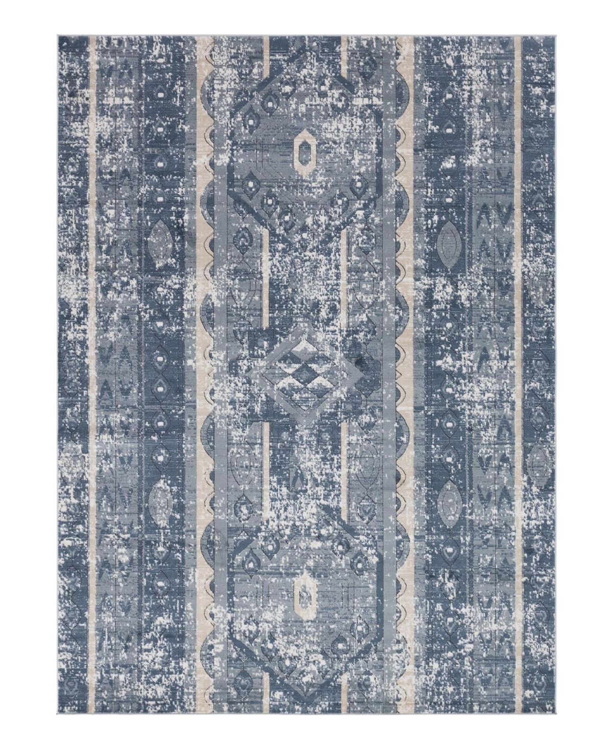 Bayshore Home Wheeler Wlr-06 8' x 11' Area Rug - Blue
