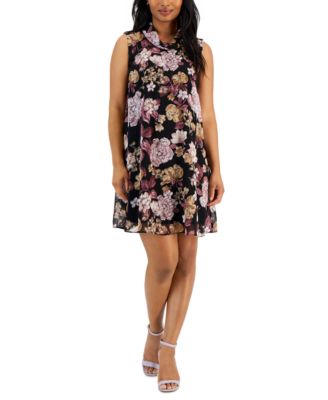 Connected - Petite Cowlneck Sleeveless Sheath Dress