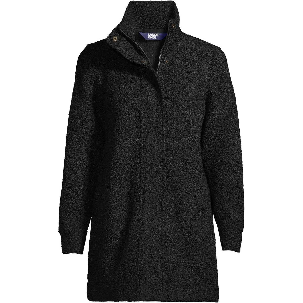 Women's Boucle Fleece Coat - Black