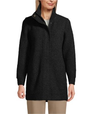 【eL】Boucle Zip Coat Lands' End Women's Boucle Fleece Coat - Macy's