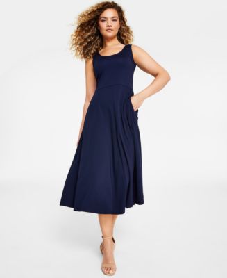 Fit and flare outlet tank dress