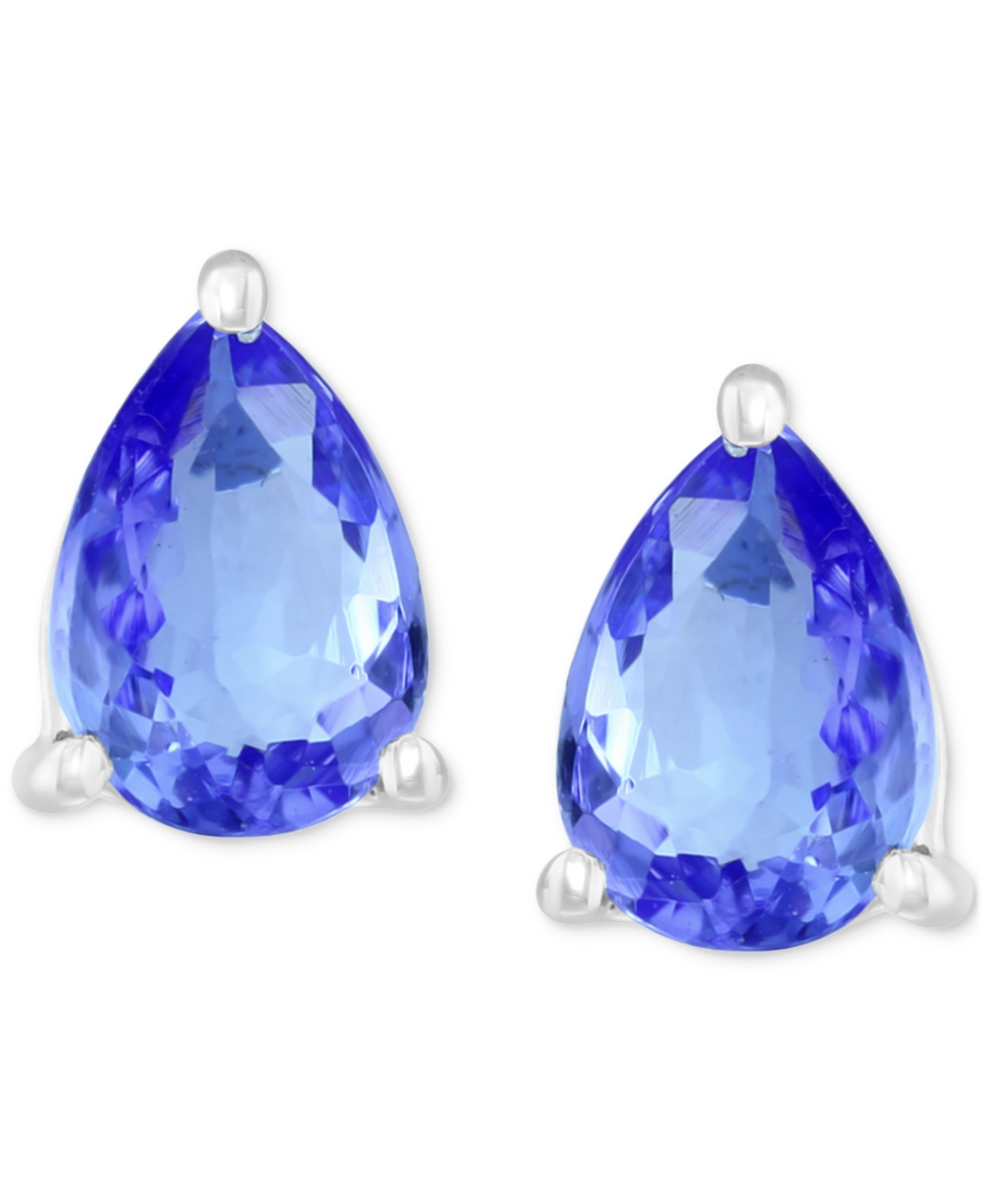 Effy Collection Effy Tanzanite Pear Stud Earrings (1-1/6 Ct. T.w.) In Sterling Silver In Yellow Gol