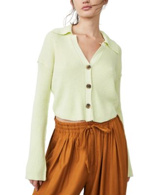 Free People - Women's Ella Cropped Sweater Shirt