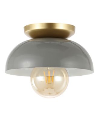 Paulina 8.5" 1-Light Classic Industrial Iron LED Flush Mount